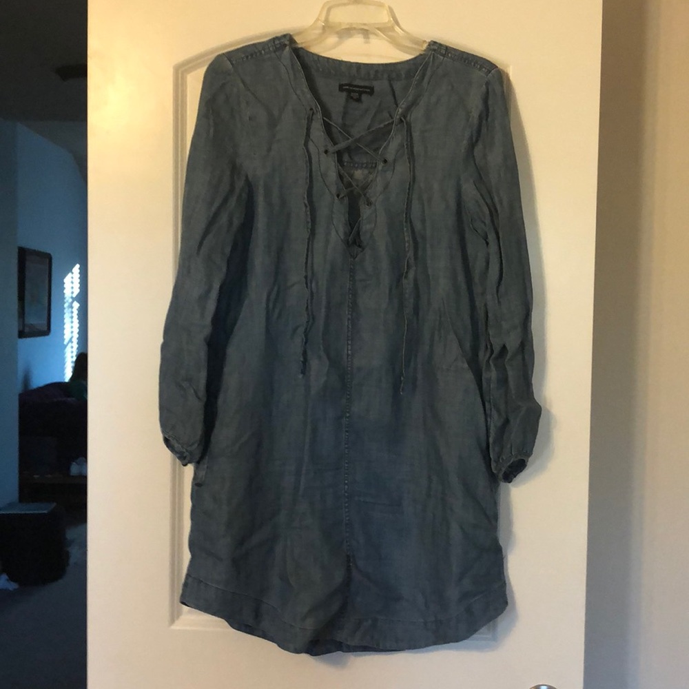 AEO Lace-Up Shift Dress